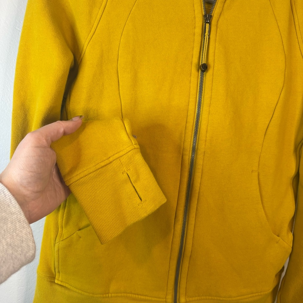 Lululemon Scuba Full Zip Yellow Size 10 - Picture 7 of 7